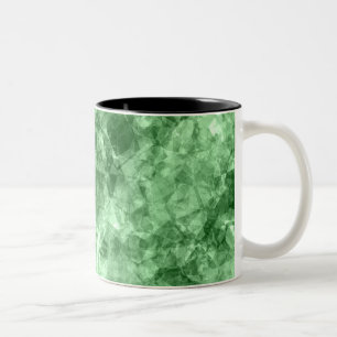 Caneca De Café Em Dois Tons Textura verde escura amassada