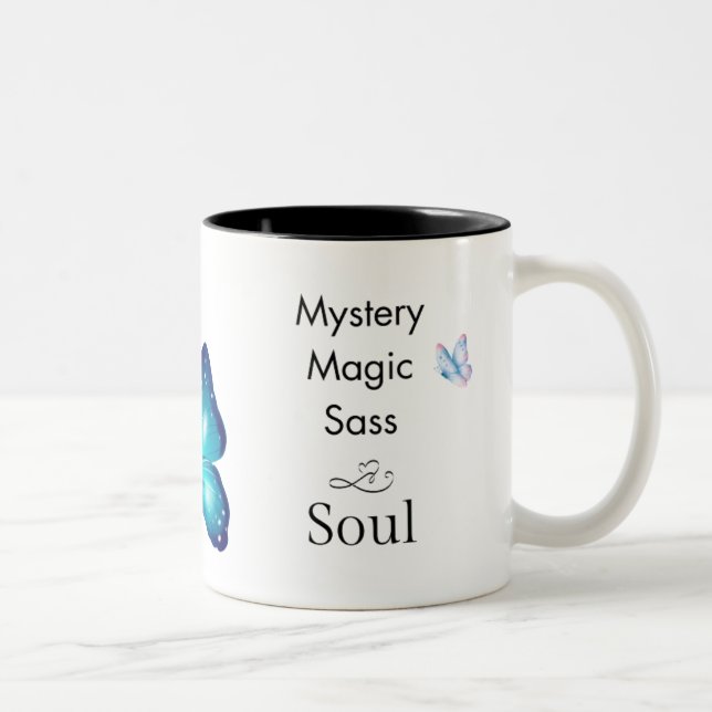 Caneca De Café Em Dois Tons Thank you Mom Mug - Mystery Magic Butterflies (Direita)
