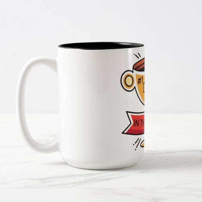 Caneca De Café Em Dois Tons the best dad (Esquerda)