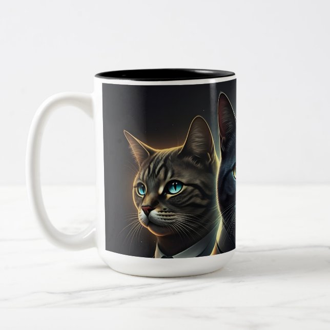 CANECA DE CAFÉ EM DOIS TONS THE CAT (Esquerda)