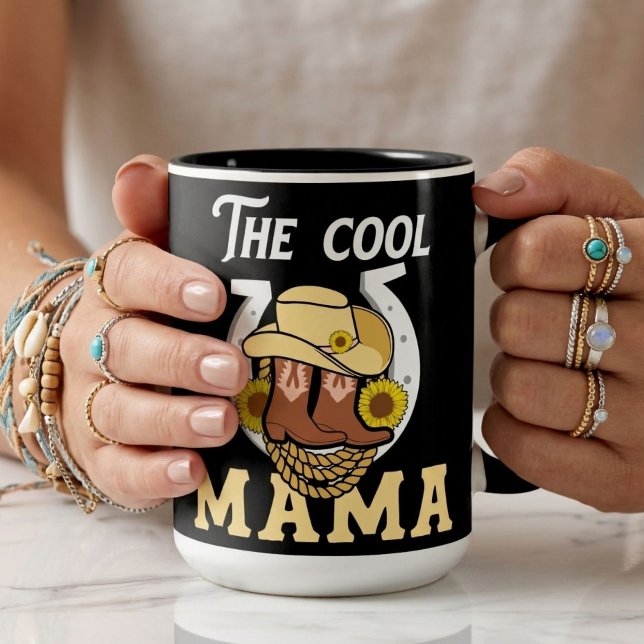 Caneca De Café Em Dois Tons The Cool Mama | Western Mother’s Day Unique (Criador carregado)