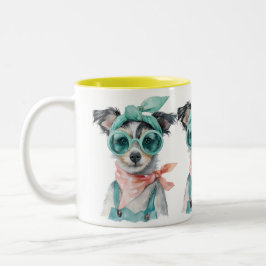 Caneca De Café Em Dois Tons The Dog Made Me Do It – Funny Pet Lover 