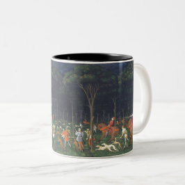 Caneca De Café Em Dois Tons The Hunt in the Forest (por Paolo Uccello)