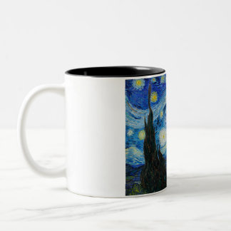 Caneca De Café Em Dois Tons The Starry Night 1889, por Vincent van Gogh
