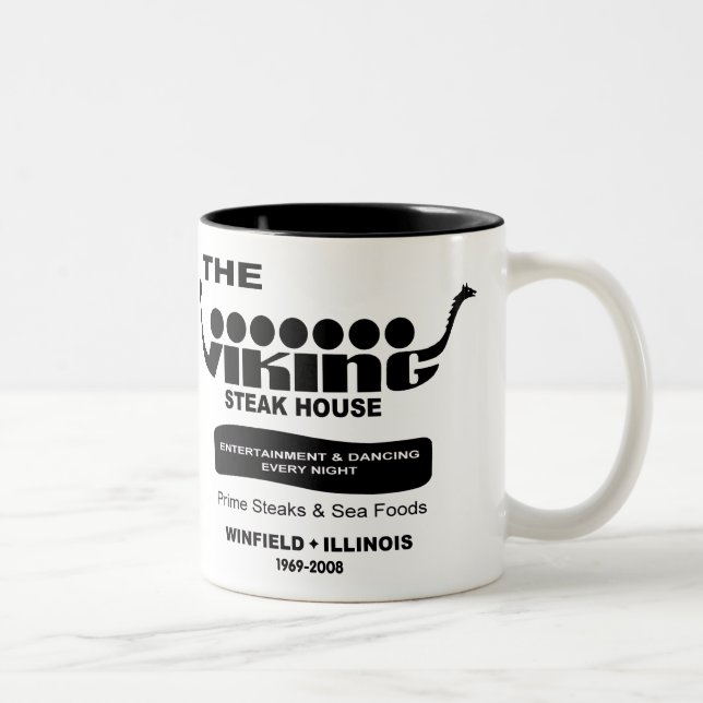 Caneca De Café Em Dois Tons The Viking Steak House, Winfield, IL (1969-2008) (Direita)