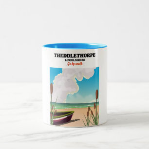 Caneca De Café Em Dois Tons Theddlethorpe Lincolnshire poster de viagens à bei
