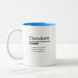 Caneca De Café Em Dois Tons Theodore, Definição de Nomes Personalizados de Men