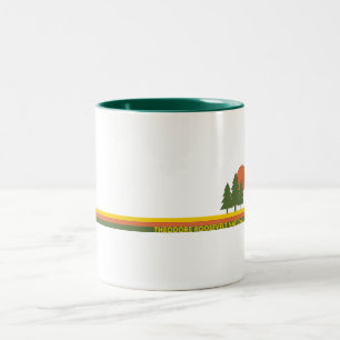 Caneca De Café Em Dois Tons Theodore Roosevelt National Park Pine Trees Sun