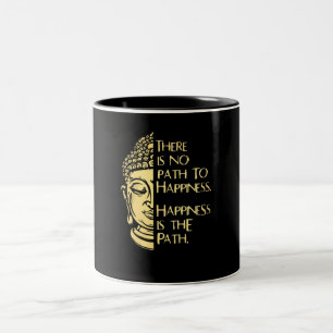 Caneca De Café Em Dois Tons There Is No Path To Happiness Happiness Is Th Path