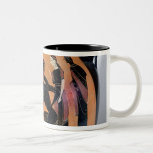 Caneca De Café Em Dois Tons Theseus que luta o Minotaur