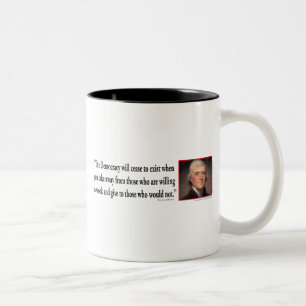 Caneca De Café Em Dois Tons Thomas Jefferson