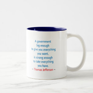 Caneca De Café Em Dois Tons Thomas Jefferson nº 1