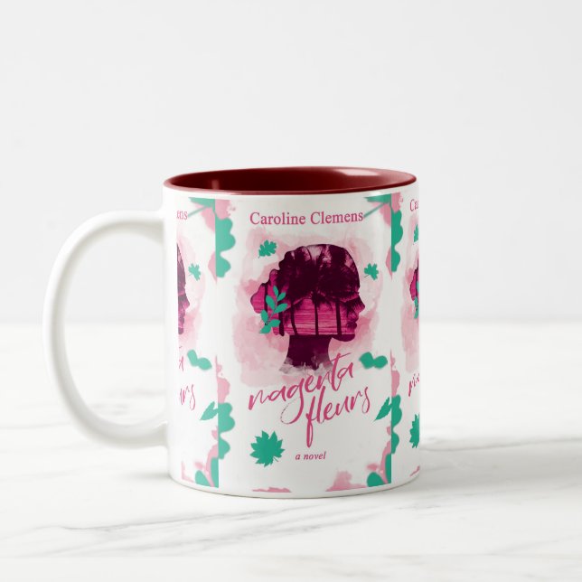Caneca De Café Em Dois Tons Thriller Magenta Fleurs (Esquerda)