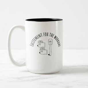 Caneca De Café Em Dois Tons Thrills do local de trabalho