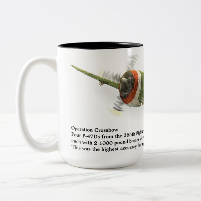 Caneca De Café Em Dois Tons Thunderbolt P-47D (Esquerda)