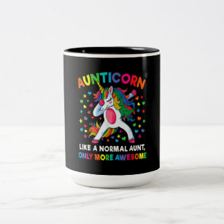 Caneca De Café Em Dois Tons tia, como uma tia, só um unicor incrível