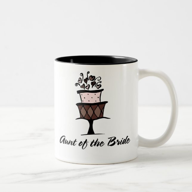 Caneca De Café Em Dois Tons Tia do bolo da noiva (Direita)