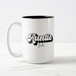 Caneca De Café Em Dois Tons Tia e tia Bestie Svg Personalizado