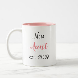Caneca De Café Em Dois Tons Tia Família Parente Nova Bonita Doce Bonita