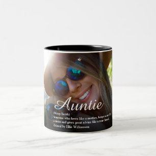 Caneca De Café Em Dois Tons Tia Mais Incrível do Mundo, Definição de Tia Foto