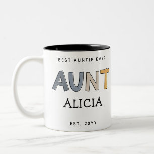 Caneca De Café Em Dois Tons Tia Personalizada Dona Melhor Tia Sempre Bonita