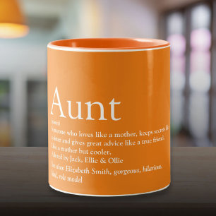 Caneca De Café Em Dois Tons Tia Tiazinha Melhor de Todas Definição Citação Lar
