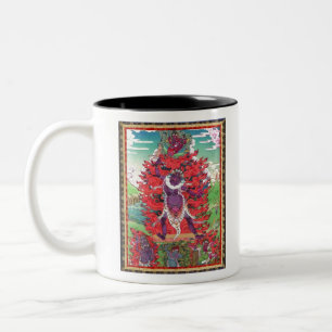 Caneca De Café Em Dois Tons Tibetan Thangka Ekajati Art