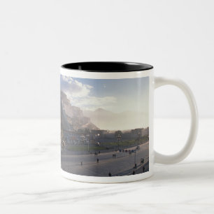 Caneca De Café Em Dois Tons Tibete - Lhasa. Potala no nascer do sol