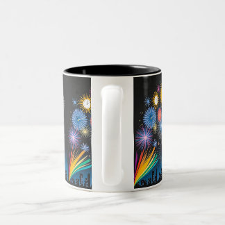 Caneca De Café Em Dois Tons Ticking Fireworks Mug