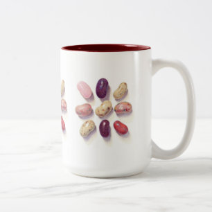 Caneca De Café Em Dois Tons TICO TAC TOE JELLY BEANS Tall Maroon Two-Tone Mug