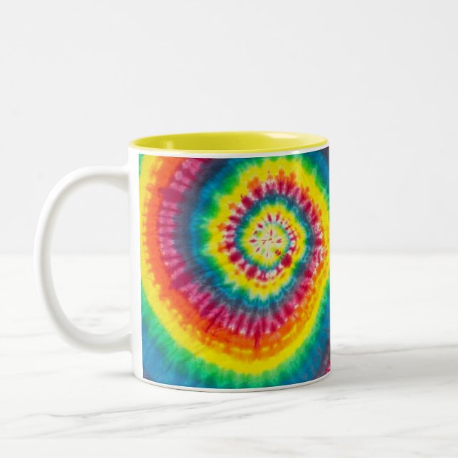 Caneca De Café Em Dois Tons Tie Dye Pattern Coffee Mug De Dois Tons (Esquerda)