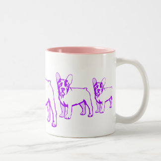 Caneca De Café Em Dois Tons Tigela de café Bulldogue Francês