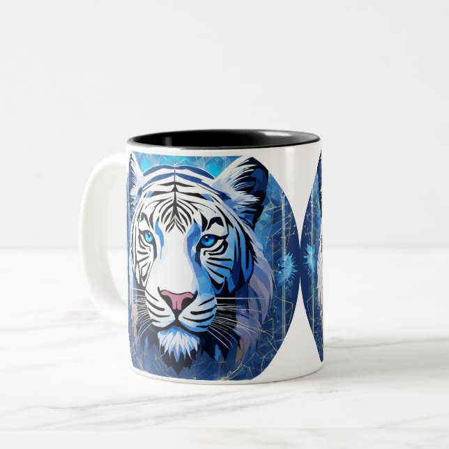 Caneca De Café Em Dois Tons Tiger Design Mug (Frente Esquerda)