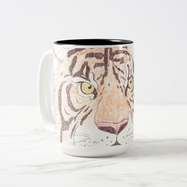 Caneca De Café Em Dois Tons Tiger Mug (Frente Esquerda)
