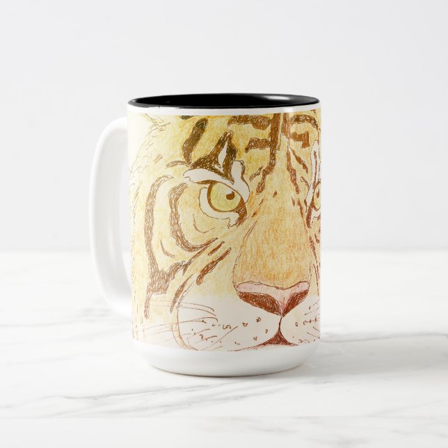Caneca De Café Em Dois Tons Tiger Mug - Próximo e Pessoal (Frente Esquerda)