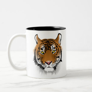 Caneca De Café Em Dois Tons Tiger Sumatran Tiger Wildlife Man-Eater Wildcat