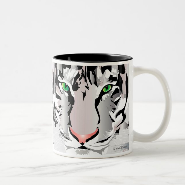 CANECA DE CAFÉ EM DOIS TONS TIGER WHITE/CINZA MUG (Direita)