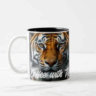 Caneca De Café Em Dois Tons Tigre
