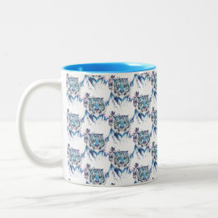 Caneca De Café Em Dois Tons Tigre