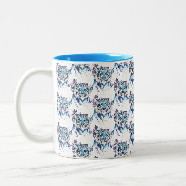 Caneca De Café Em Dois Tons Tigre (Esquerda)