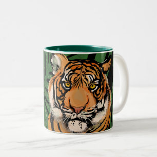 Caneca De Café Em Dois Tons Tigre