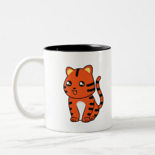 Caneca De Café Em Dois Tons Tigre