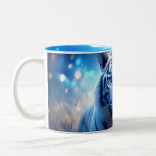Caneca De Café Em Dois Tons Tigre Branco