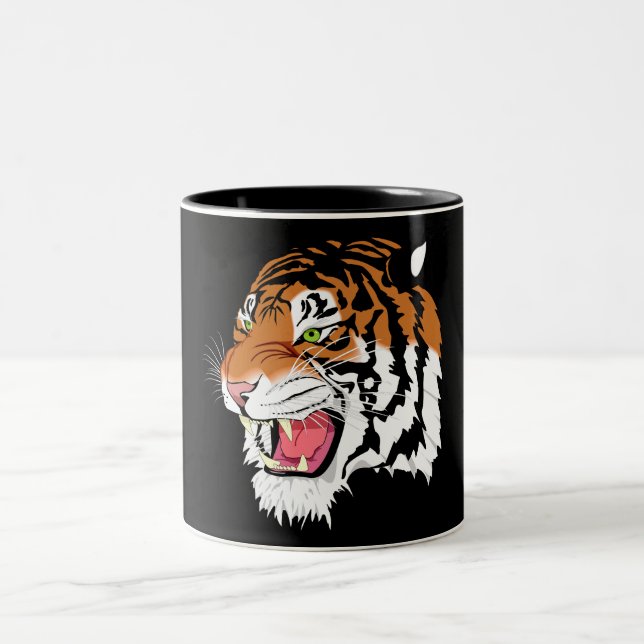 Caneca De Café Em Dois Tons tigre do sumatran (Centro)