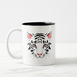 Caneca De Café Em Dois Tons tigre fofo