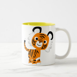 Caneca De Café Em Dois Tons Tigre Tiger Mug, um desenho animado