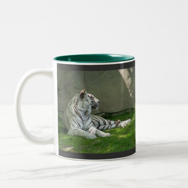 Caneca De Café Em Dois Tons Tigres brancos (Esquerda)
