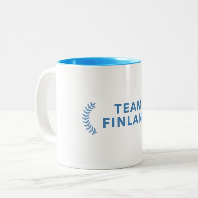 Caneca De Café Em Dois Tons Time Finlândia (Frente Esquerda)