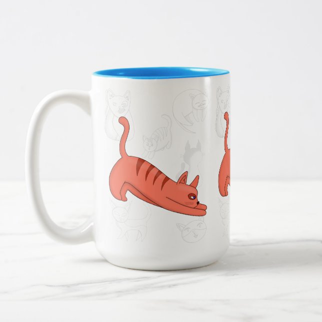 Caneca De Café Em Dois Tons Time to Stretch (Esquerda)
