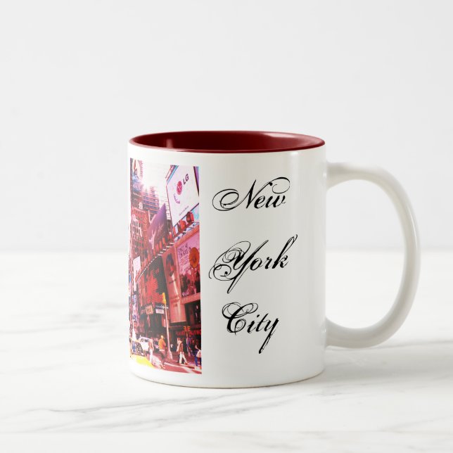 Caneca De Café Em Dois Tons Times Square, Nova Iorque (Direita)